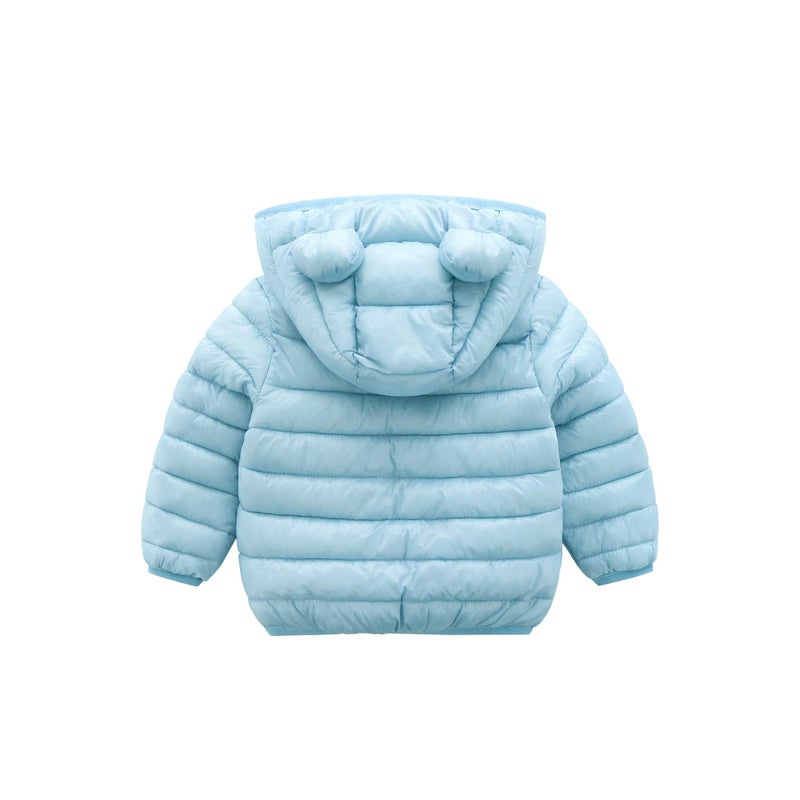 CECORC Winter Coats for Kids with Hoods Light Puffer Jacket for Girls, Boys | Baby, Infants, Toddlers, 2T,Lightblue - Image 2